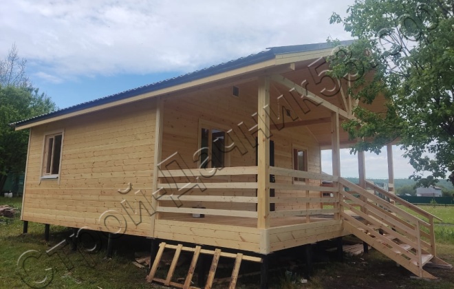 4 Каркасно-щитовой 8.5х8.0м, 68 М², Тульская область, Ефремовский район, деревня Лубянка. (12)